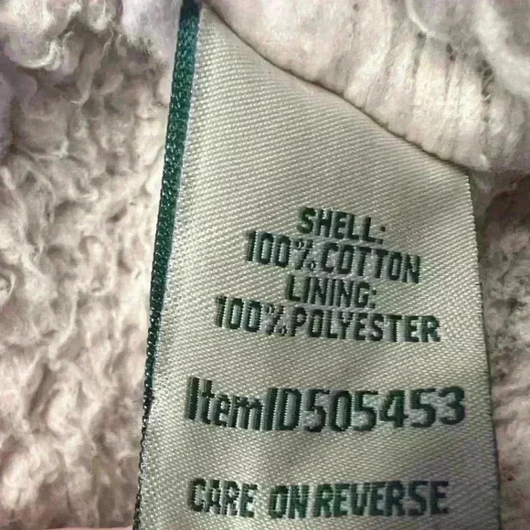 L.L Bean Womens Small Scotch Plaid Flannel Sherpa Lined Hoodie Zip Sweatshirt - Picture 5 of 6